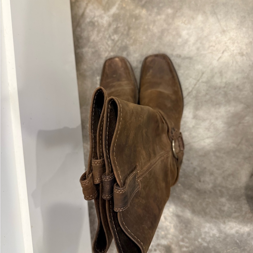 Frye Dark Brown Leather Boot Pull-Tab - image 5